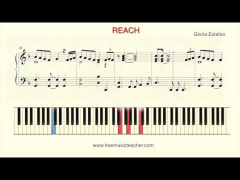 Reach - Gloria Estefan piano tutorial