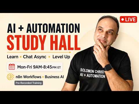 AI + Automation Study Hall Live, n8n Workflows & Business AI