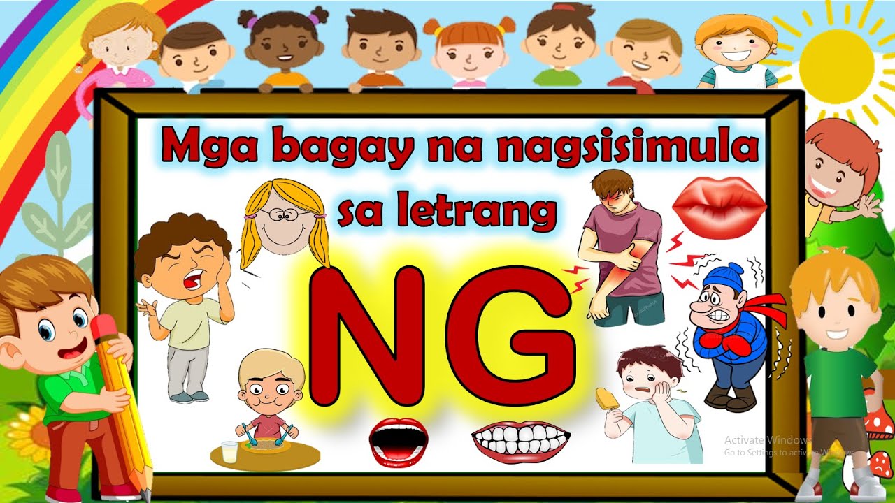 MGA BAGAY NA NAGSISIMULSA SA LETRANG NGng AT MAGSULAT NG MALAKI AT MALIIT NA LETRANG NGng