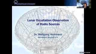 Dr Wolfgang Herrmann: Lunar Occultation Observation of Radio Sources