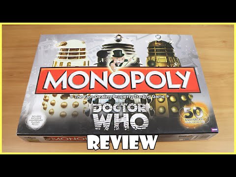 Doctor Who 50th Anniversary Collector's Edition Monopoly Board Game Review | Board Game Night