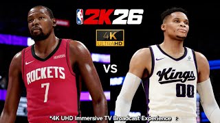 NBA 2K26 | Rockets @ Kings Ultra Realistic Gameplay | TV Broadcast | PS5 4K UHD