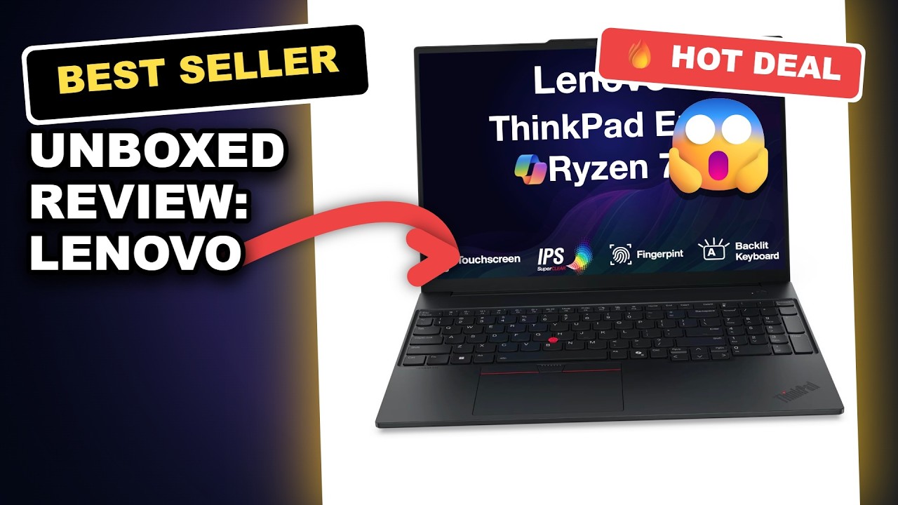 Unboxed Review: Lenovo ThinkPad E16 Business Laptop 16.0 60Hz Touchscreen WUXGA review video