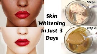 Get Fair Skin In Just 3 Days | Homemade Skin Whitening Scrub & Mask | Home Remedies