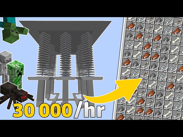 BEST mob farm (30 000/Hr) Minecraft Map