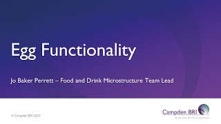 Egg functionality: tackling variability and ensuring product quality