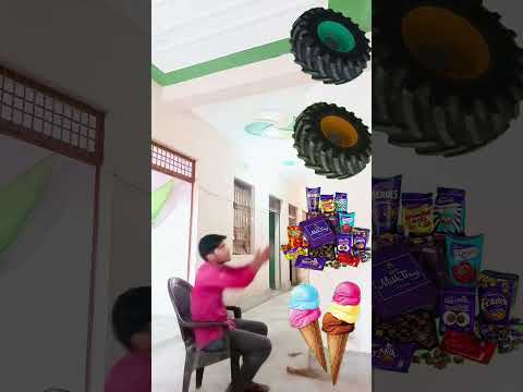 Tractor wheel to icecream, chocolate,cake & catberry #viral #funny