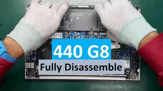 How to Disassemble a  HP 440 G8 Laptop - HP Probook 440 G8 Fully Disassamble.