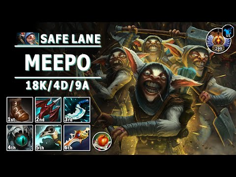 Meepo Safe Lane Carry | 7.31d | Pos 1 Meepo Play | Dota 2 Immortal Gameplay