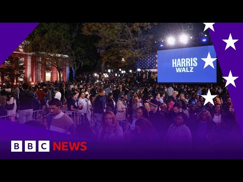 Video | US election: Trump projected to win Georgia as crowds leave Harris HQ | BBC News