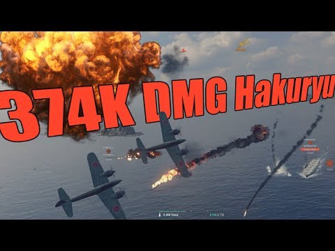 374K DMG Hakuryu Twin Brothers mid rush ramming Audacious || World of Warships