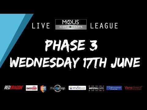 The MODUS ICONS OF DARTS LIVE LEAGUE - WEDNESDAY 17TH JUNE