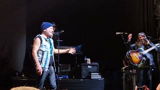 Bruce Dickinson talks about the weather + broken guitar string (Norway, June 9th, 2024)