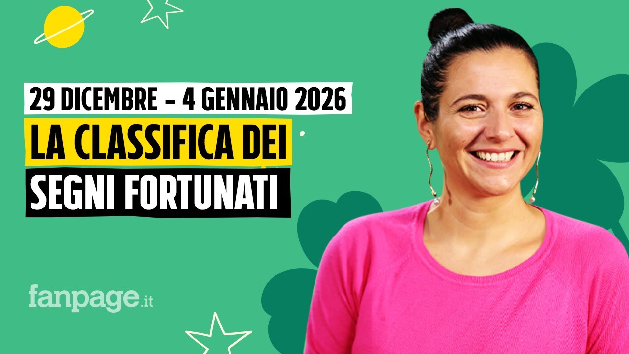 Oroscopo, la classifica dei segni fortunati della settimana dal 29 dicembre 2025 al 4 gennaio 2026