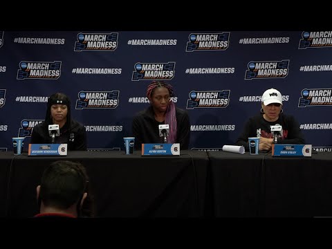 Destanni Henderson, Aliyah Boston, Dawn Staley News Conference — 3/17/22