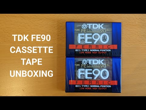 TDK FE90 Cassette Tape Unboxing.