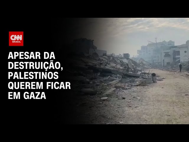 Apesar da destruição, palestinos querem ficar em Gaza | CNN PRIME TIME