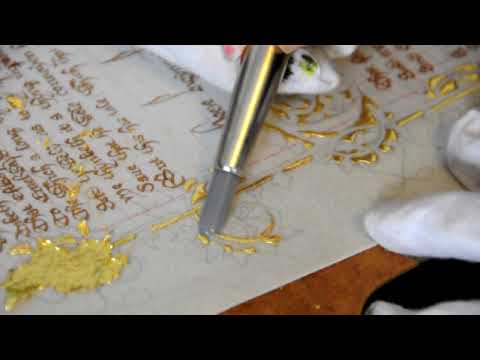 Medieval Manuscript Reproduction, Part  4: Polishing gold leaf