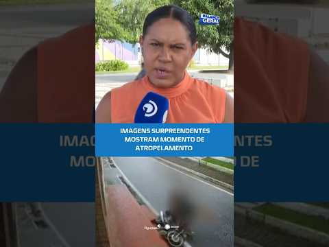 🚨FLAGRANTE IMPRESSIONANTE:veja o exato momento em que moto acerta pedestre em Murici#BalançoGeralAL
