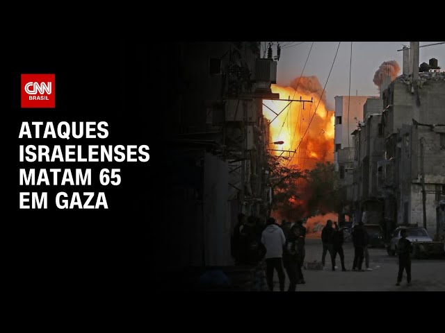 Pelo menos 65 pessoas morrem após ataques israelenses na Faixa de Gaza | CNN PRIME TIME