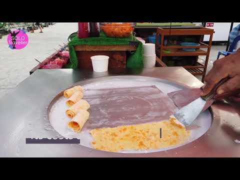 Making Thailand Ice cream Rolls സൂപ്പർ ഐസ്ക്രീം - Sweet and Delicious