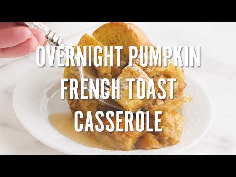 Easy Pumpkin French Toast Casserole - the best breakfast ever!