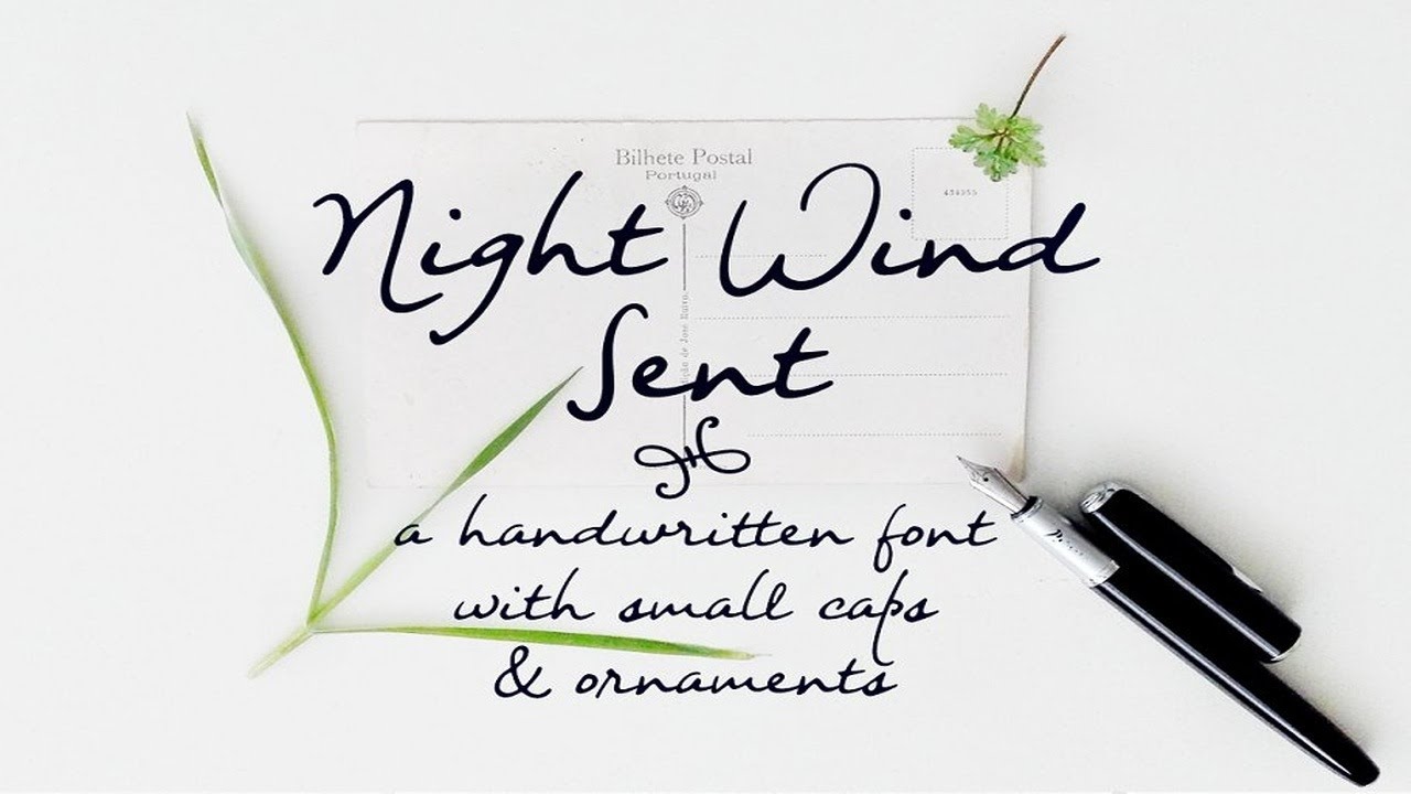 Night Wind Sent handwritten font Font Free Download