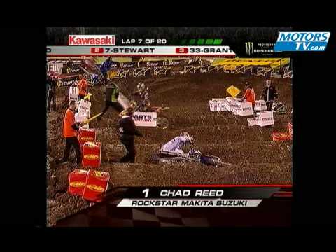 2009 AMA Reed and Stewart tangle in Anaheim