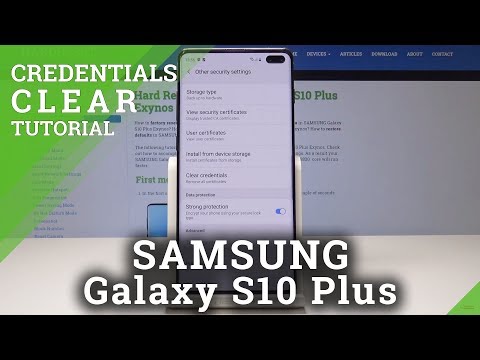 How to Clear Credentials in Samsung Galaxy S10 Plus - Reset Licenses