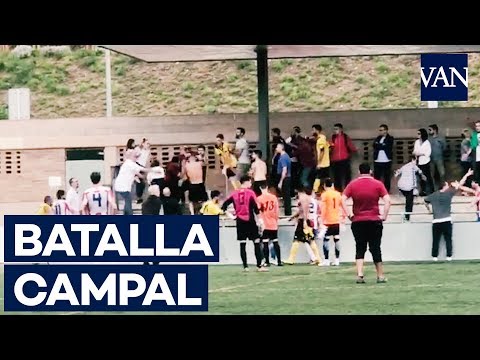 Batalla campal en Sant Pol de Mar en un partido de segunda regional catalana