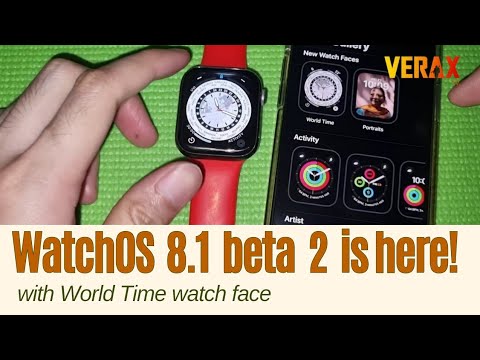 WatchOS 8.1 beta 2 is here! with New World Time face watch.