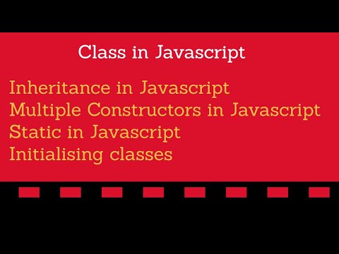 Classes Inheritance Multiple Constructors Static And Initialising Javascript