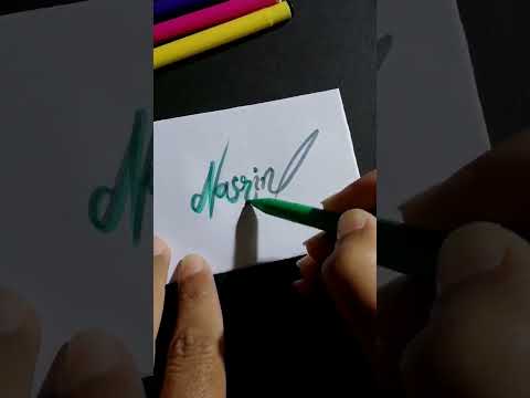 Nasrin Name Request #Name #request #diy #signature #Shorts #writing #flowers #art #Creativepeople