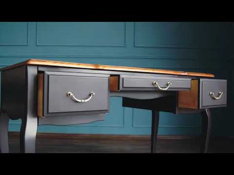 Письменный стол Leontina (ST9347B) Голубой в Элисте - видео 1