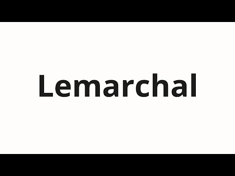 How to pronounce Lemarchal