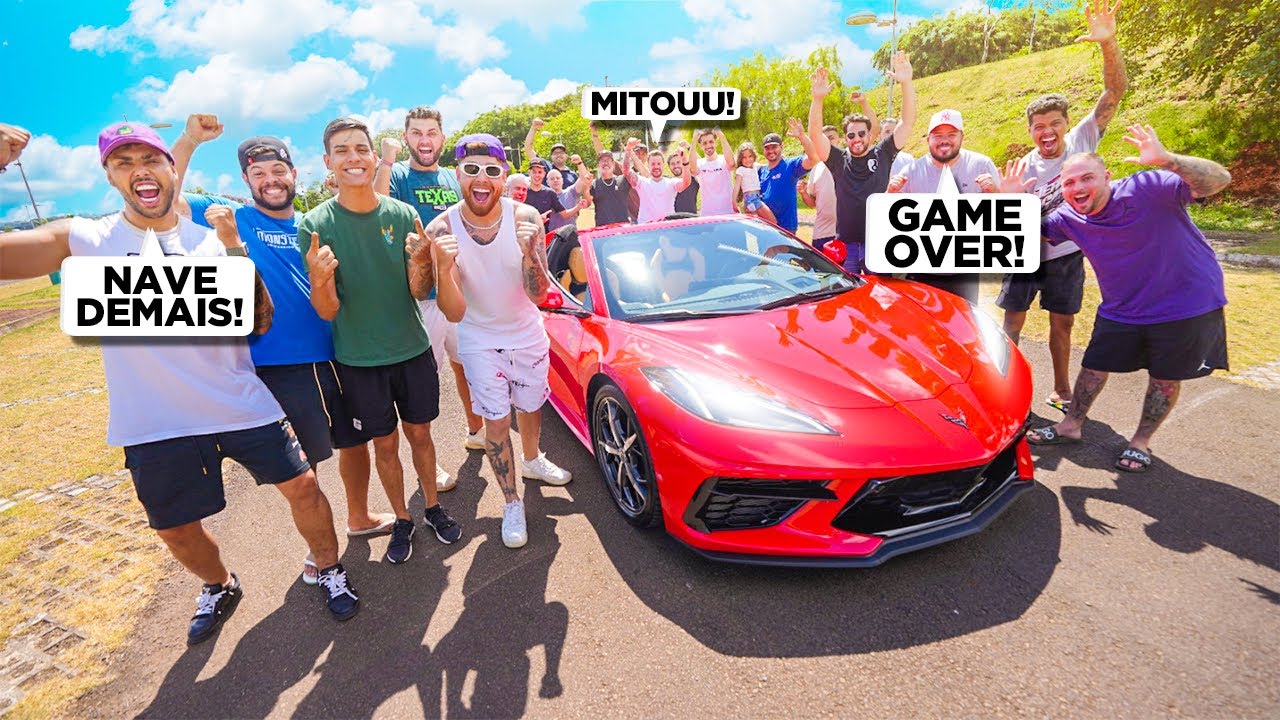 REAÇÃO DOS MEUS AMIGOS AO VER MEU CORVETTE NOVO !!!