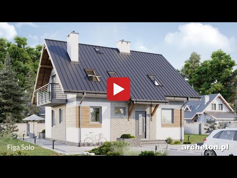 Projekt domu Figa Solo - archeton.pl - z użytkowym poddaszem 136,5 m2