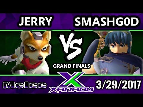 S@X 195 - Jerry (Fox) Vs. SmashG0D (Marth) - SSBM Grand Finals - Smash Melee