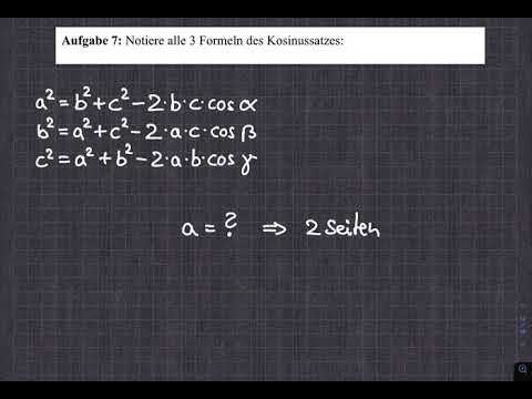 Trigonometrie / Übungsblatt / Aufgabe 7 mit Lösung / Mathe / Lehrer Scheurich