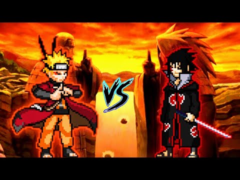 Naruto Sennin Mode (New) VS Sasuke Akatsuki in Jump Force Mugen