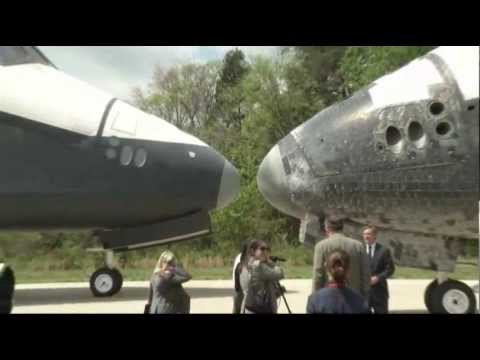 Rare Space: Shuttles Nose to Nose, Say Goodbye