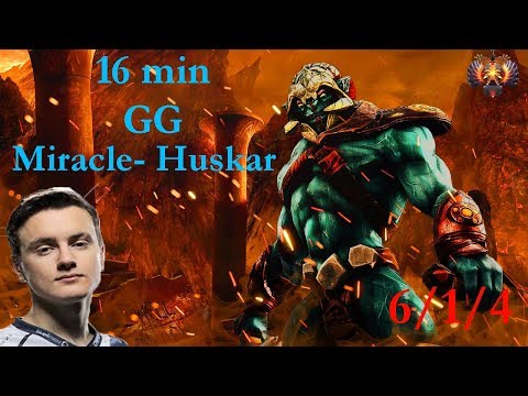 Miracle- Huskar | 16 Min GG | Dota 2 - 7.20 | Pro MMR Gameplay