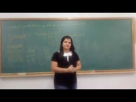 Operações aritméticas no sistema  binário de numeração - Subtração