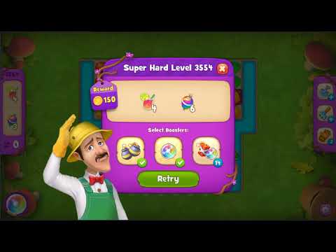 Gardenscapes Level 3554 - 3555 | MICRO GAMEPLAY HD