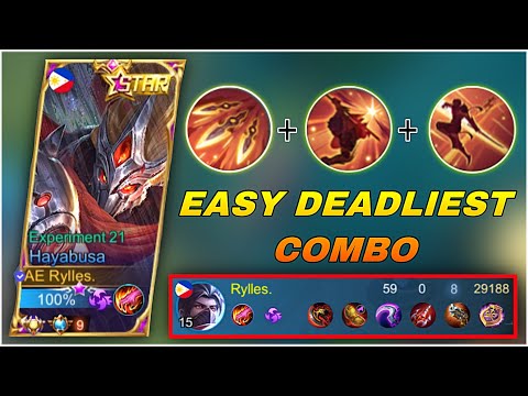 HAYABUSA EASIEST 100% COMBO EVER, BUT DEADLY | TOP 1 GLOBAL HAYABUSA AE | RYLLES