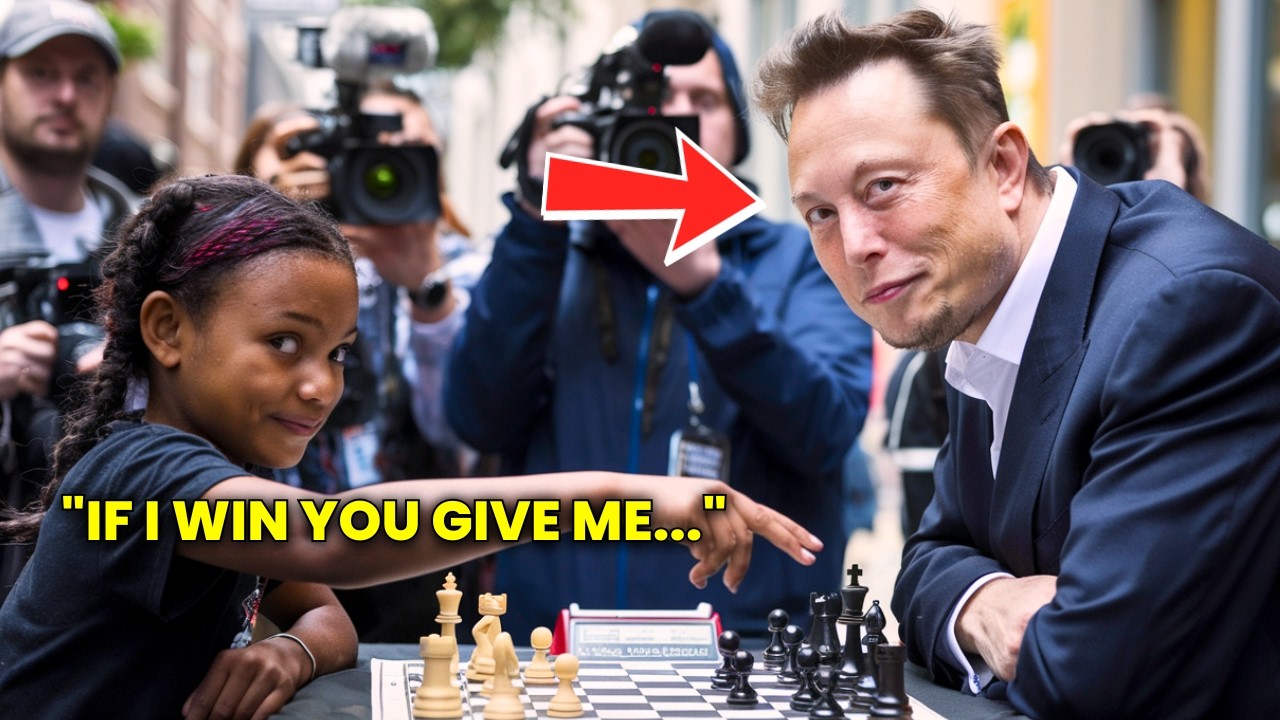 STREET GIRL CHALLENGES ELON MUSK TO A CHESS GAME, WHAT HAPPENS IS CRAZY!
