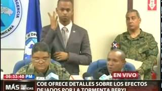 COE ofrece detalles sobre los efectos dejados por la tormenta Beryl