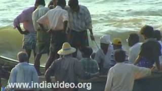 Catch laden boat at Nattika beach