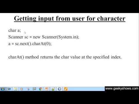 Learn 223 Getting input from user in char Java Programming Hindi - Mind ...