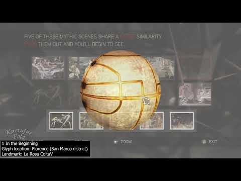 Assassin's Creed II Deluxe Edition All 20 glyphs locations all solutions answers for "The Truth"